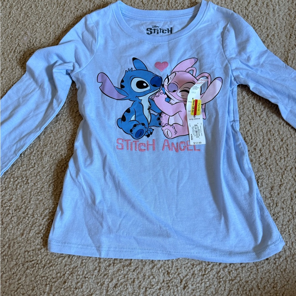 Stitch & Angel Kids Long Sleeve Shirt - Light Blue